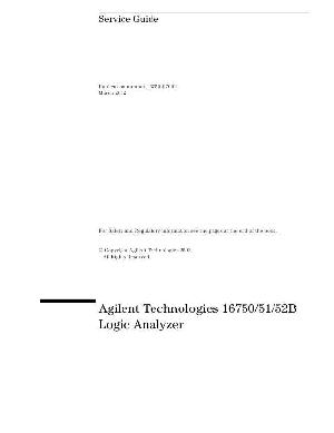 Сервисная инструкция HP (Agilent) 16750 16751 16752B LOGIC ANALYZER ― Manual-Shop.ru