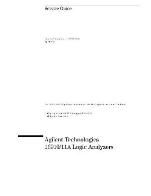 Сервисная инструкция HP (Agilent) 16910 16911A LOGIC ANALYZER ― Manual-Shop.ru