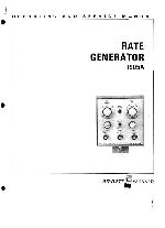 Сервисная инструкция HP (Agilent) 1905A RATE GENERATOR