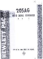 Service manual HP (Agilent) 205AG AUDIO SIGNAL GENERATOR