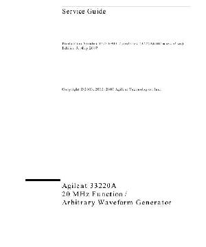 Сервисная инструкция HP (Agilent) 33220A FUNCTION GENERATOR ― Manual-Shop.ru