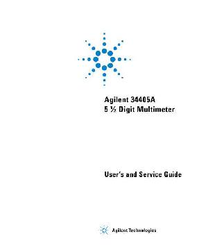 Service manual HP (Agilent) 34405A DIGIT MULTIMETER ― Manual-Shop.ru