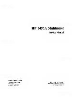 Сервисная инструкция HP (Agilent) 3457A MULTIMETER