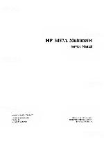 Сервисная инструкция HP (Agilent) 3457A MULTIMETER