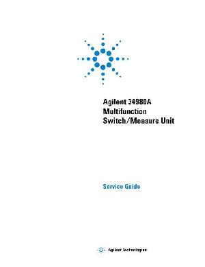 Service manual HP (Agilent) 34980A SWITCH UNIT ― Manual-Shop.ru