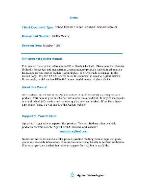 Сервисная инструкция HP (Agilent) 3562A DYNAMIC SIGNAL ANALYZER ― Manual-Shop.ru