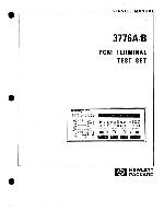 Service manual HP (Agilent) 3776A B PCM TERMINAL TEST SET