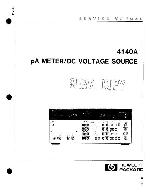 Service manual HP (Agilent) 4140A PA METER AND DC VOLTAGE SOURCE