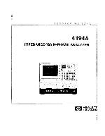 Сервисная инструкция HP (Agilent) 4194A IMPEDANCE GAIN PHASE ANALYZER