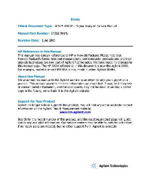 Сервисная инструкция HP (Agilent) 4352B VOC PLL SIGNAL ANALYZER ― Manual-Shop.ru