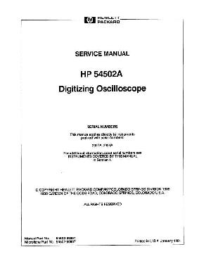 Сервисная инструкция HP (Agilent) 54502A DIGITIZING OSCILLOSCOPE ― Manual-Shop.ru