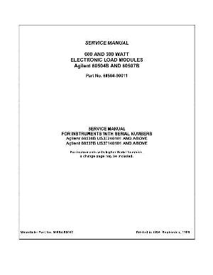 Сервисная инструкция HP (Agilent) 60504B 60507B LOAD MODULE ― Manual-Shop.ru
