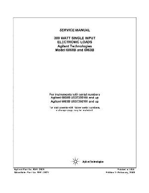 Сервисная инструкция HP (Agilent) 6060B 6063B LOAD MODULE ― Manual-Shop.ru
