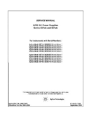 Service manual HP (Agilent) 657XA 667XA DC POWER SUPPLY ― Manual-Shop.ru