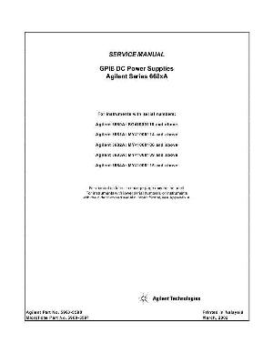 Сервисная инструкция HP (Agilent) 668XA DC POWER SUPPLY ― Manual-Shop.ru