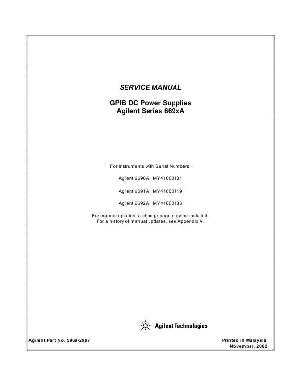 Сервисная инструкция HP (Agilent) 669XA DC POWER SUPPLY ― Manual-Shop.ru