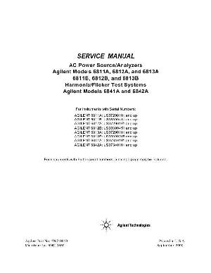 Сервисная инструкция HP (Agilent) 6811A B 6812A B 6813A B AC POWER SOURCE AND ANALYZER ― Manual-Shop.ru