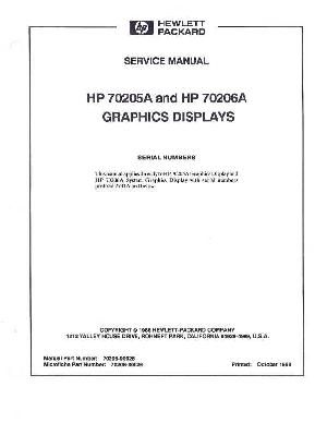 Service manual HP (Agilent) 70205A 70206A GRAPHICS DISPLAY ― Manual-Shop.ru