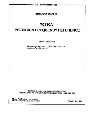 Сервисная инструкция HP (Agilent) 70310A FREQUENCY REFERENCE ― Manual-Shop.ru