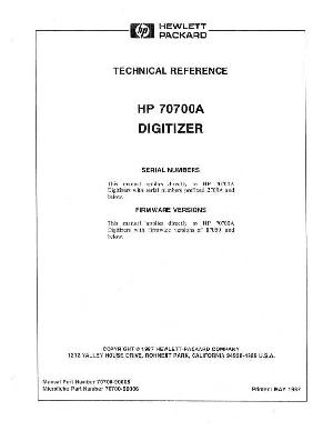 Сервисная инструкция HP (Agilent) 70700A DIGITIZER ― Manual-Shop.ru