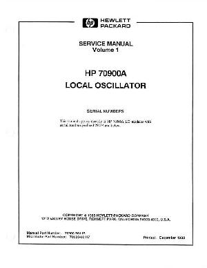 Сервисная инструкция HP (Agilent) 70900A LOCAL OSCILLATOR ― Manual-Shop.ru