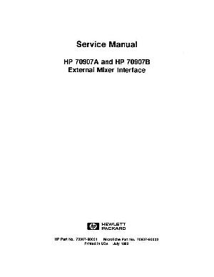 Сервисная инструкция HP (Agilent) 70907A B EXTERNAL MIXER INTERFACE ― Manual-Shop.ru