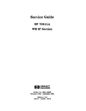 Сервисная инструкция HP (Agilent) 70911A WB IF SECTION ― Manual-Shop.ru