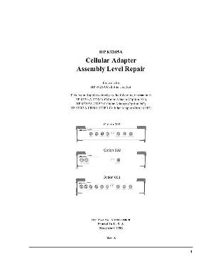 Сервисная инструкция HP (Agilent) 83205A CELLULAR ADAPTER ― Manual-Shop.ru