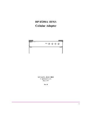 Сервисная инструкция HP (Agilent) 83206A CELLULAR ADAPTER ― Manual-Shop.ru