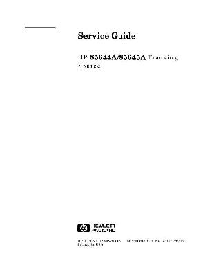 Сервисная инструкция HP (Agilent) 85644A 85645A TRACKING SOURCE ― Manual-Shop.ru