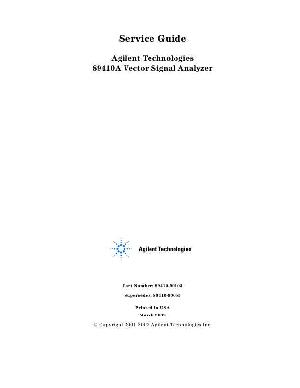 Service manual HP (Agilent) 89410A SIGNAL ANALYZER ― Manual-Shop.ru