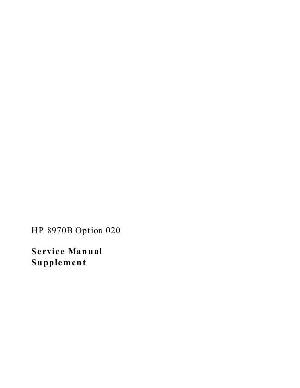 Сервисная инструкция HP (Agilent) 8970B OPTION 020 ― Manual-Shop.ru