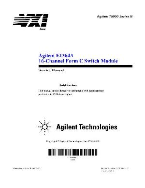 Сервисная инструкция HP (Agilent) E1364A SWITCH MODULE ― Manual-Shop.ru