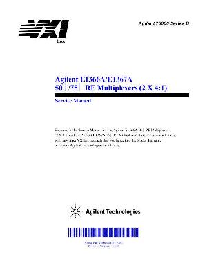 Сервисная инструкция HP (Agilent) E1366A E1367A RF MULTIPLEXER ― Manual-Shop.ru
