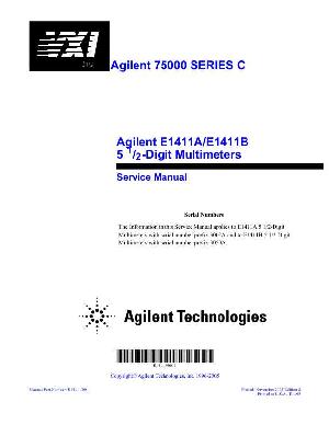Сервисная инструкция HP (Agilent) E1411A E1411B MULTIMETER ― Manual-Shop.ru