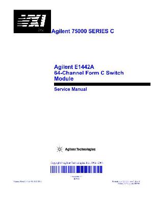 Сервисная инструкция HP (Agilent) E1442A SWITCH MODULE ― Manual-Shop.ru