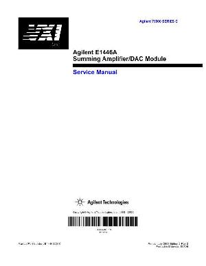 Сервисная инструкция HP (Agilent) E1446A SUMMING AMPLIFIER ― Manual-Shop.ru