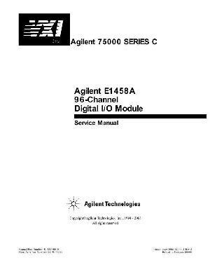 Сервисная инструкция HP (Agilent) E1458A DIGITAL IO MODUL ― Manual-Shop.ru
