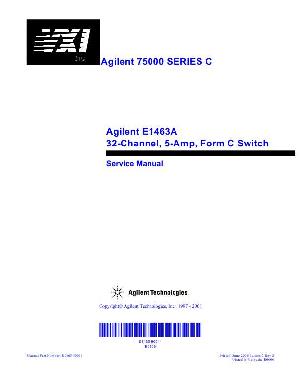 Сервисная инструкция HP (Agilent) E1463A SWITCH MODULE ― Manual-Shop.ru