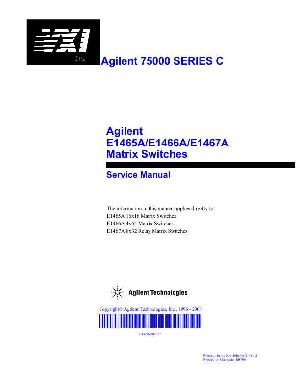 Сервисная инструкция HP (Agilent) E1465A E1466A E1467A MATRIX SWITCH ― Manual-Shop.ru