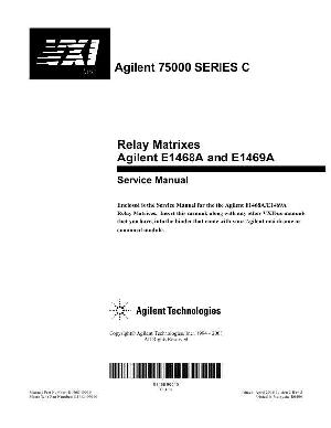 Сервисная инструкция HP (Agilent) E1468A E1469A RELAY MATRIX ― Manual-Shop.ru