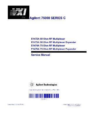 Сервисная инструкция HP (Agilent) E1472A E1473A E1474A E1475A RF MULTIPLEXER ― Manual-Shop.ru