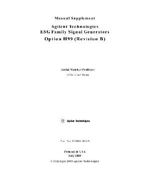 Сервисная инструкция HP (Agilent) E443XB SIGNAL GENERATOR ― Manual-Shop.ru