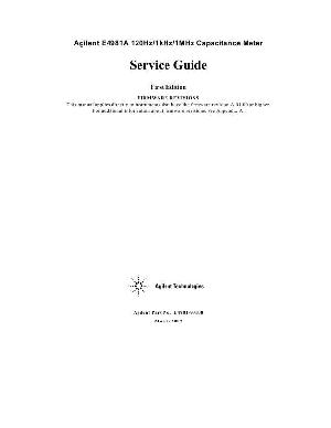 Сервисная инструкция HP (Agilent) E4981Q CAPACITANCE METER ― Manual-Shop.ru