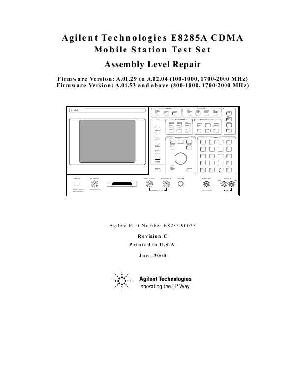 Сервисная инструкция HP (Agilent) E8285A MOBILE STATION TEST SET ― Manual-Shop.ru