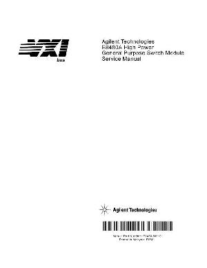 Сервисная инструкция HP (Agilent) E8480A SWITCH MODULE ― Manual-Shop.ru