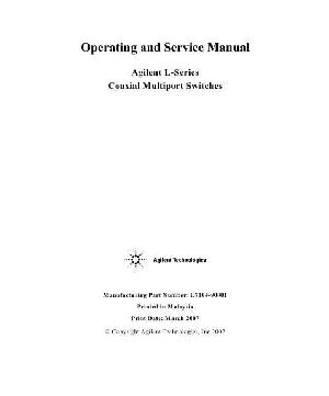 Сервисная инструкция HP (Agilent) L7104 COAXIAL MULTIPORT SWITCH ― Manual-Shop.ru