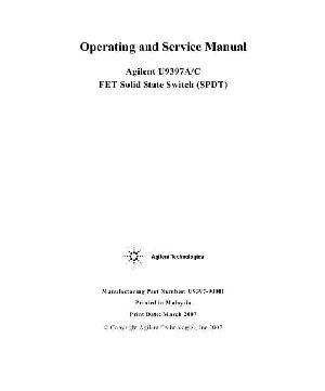 Сервисная инструкция HP (Agilent) U9397A C FET SOLID STATE SWITCH ― Manual-Shop.ru