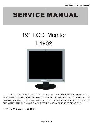 Сервисная инструкция HP L1902 ― Manual-Shop.ru