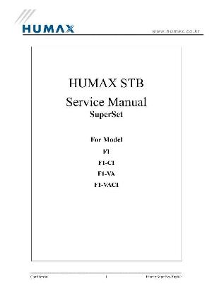 Service manual Humax F1, F1-CI, F1-VA, F1-VACI ― Manual-Shop.ru